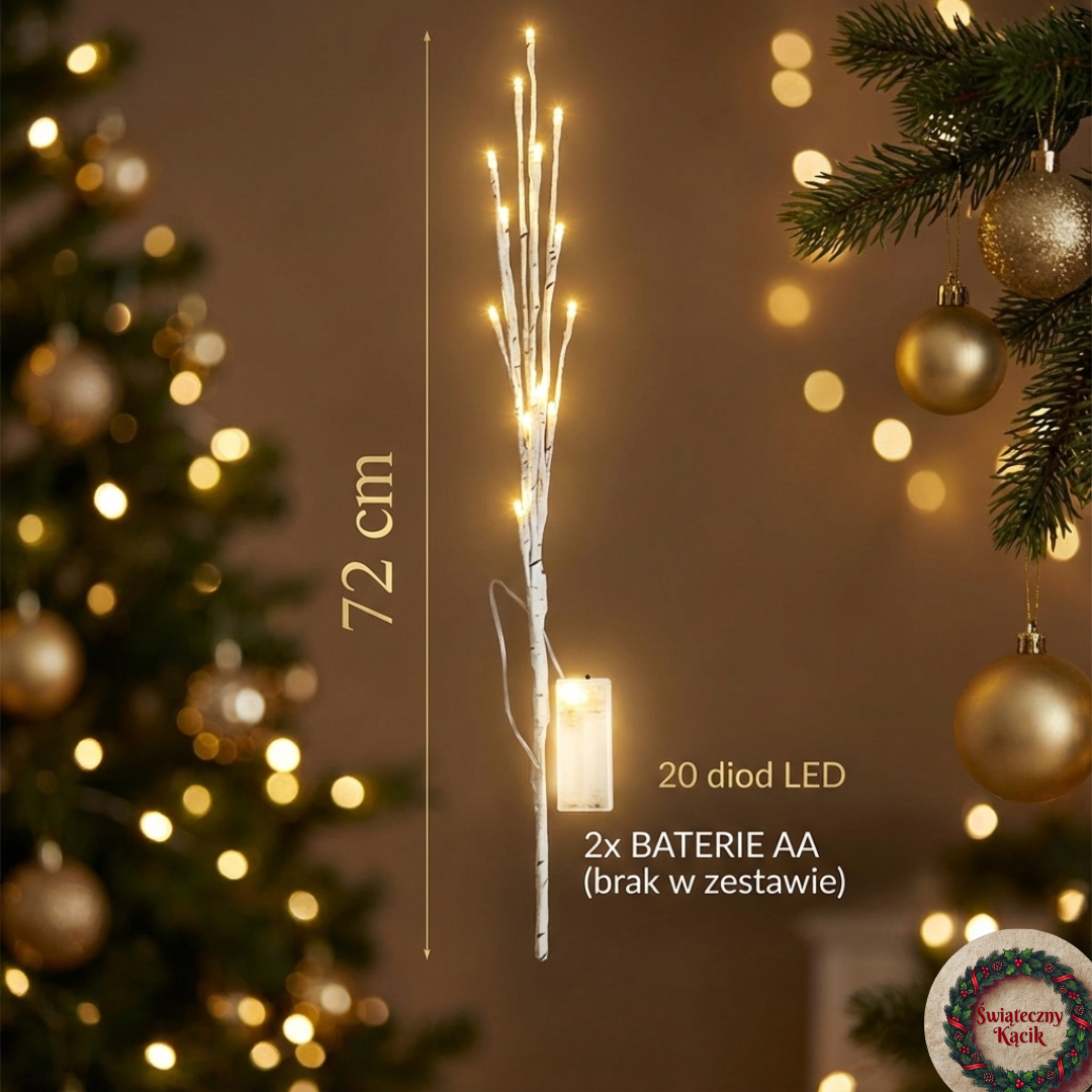 ✨ Świecąca Gałązka Brzozowa LED – Stwórz Magiczny Klimat! 🌿