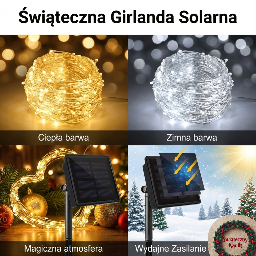 ✨ Solarne Lampki Ogrodowe "Druciki" LED – Wodoodporne & Magiczne! 🌟