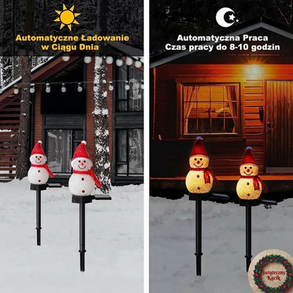 ☃️ Magiczny Bałwanek Solarny LED 🎄