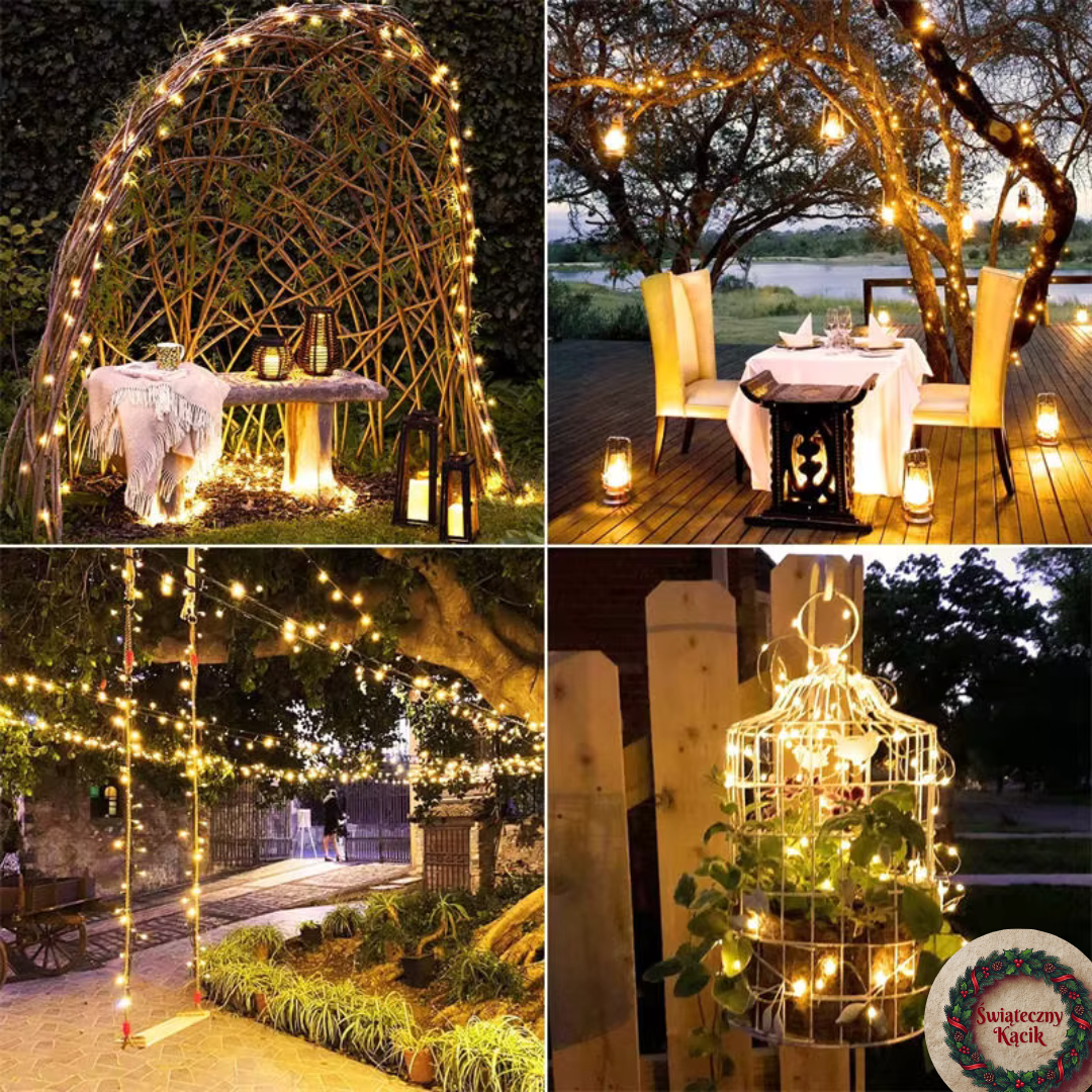 ✨ Solarne Lampki Ogrodowe "Druciki" LED – Wodoodporne & Magiczne! 🌟