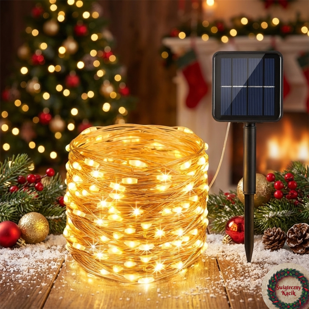 ✨ Solarne Lampki Ogrodowe "Druciki" LED – Wodoodporne & Magiczne! 🌟