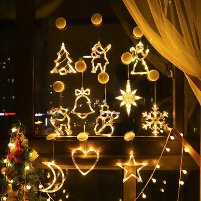 🎄 Świąteczna Wisząca Ozdoba LED na Okno – Magiczny Blask! ✨